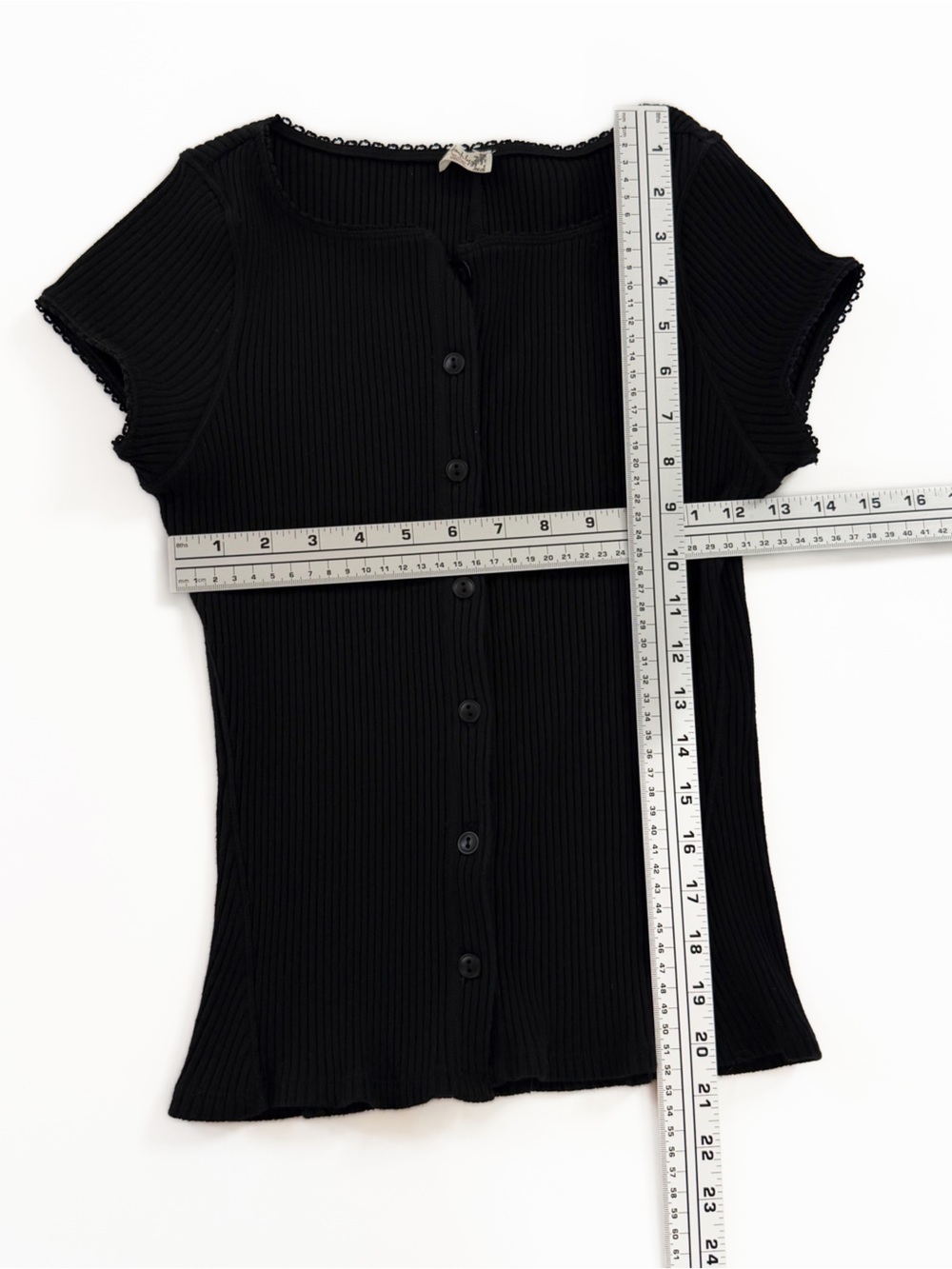 Free People Shirt Womens Medium Black Most Wanted Cardi Black Button Front - Picture 5 of 9